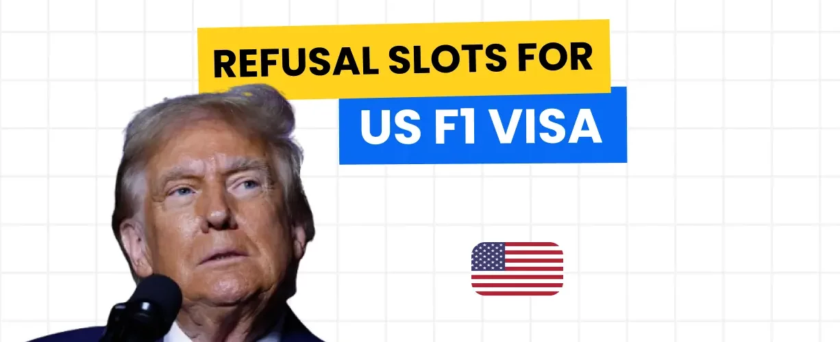 refusal slots for us visa f1 2024